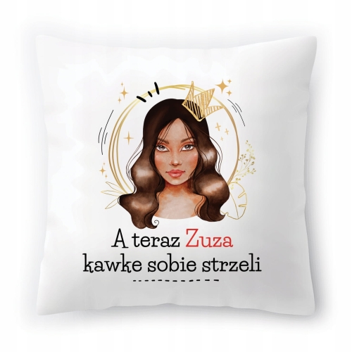 Poduszka Dla Zuzy na Urodziny Imieniny Prezent z Nadrukiem ze Zdjęciem