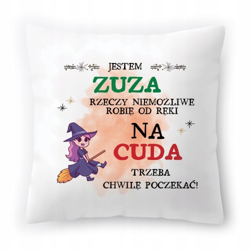 Poduszka Dla Zuzy na Urodziny Imieniny Prezent z Nadrukiem ze Zdjęciem