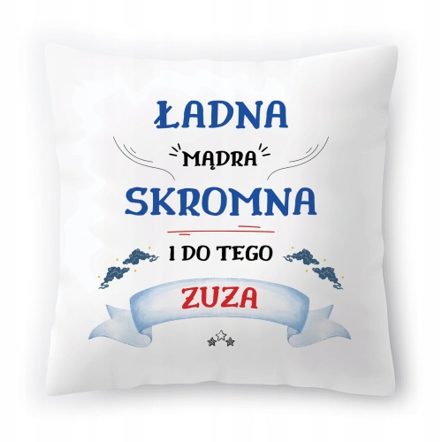 Poduszka Dla Zuzy na Urodziny Imieniny Prezent z Nadrukiem ze Zdjęciem