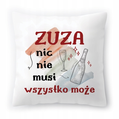 Poduszka Dla Zuzy na Urodziny Imieniny Prezent z Nadrukiem ze Zdjęciem