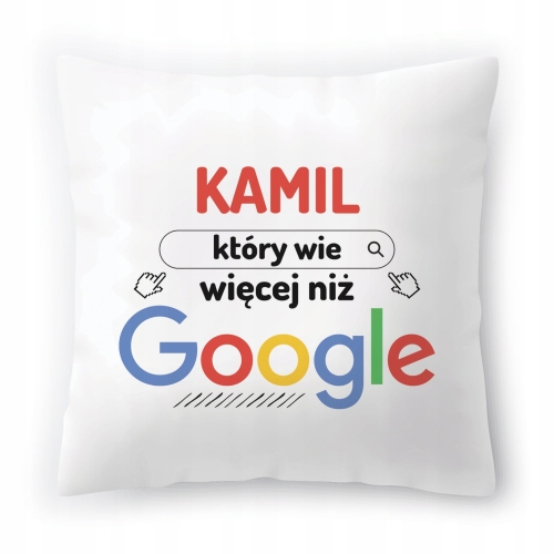 Poduszka Dla Kamila na Urodziny Imieniny Prezent z Nadrukiem ze Zdjęciem