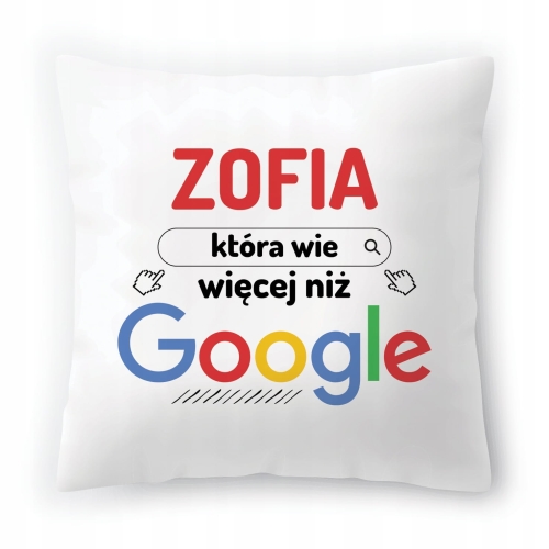 Poduszka Dla Zofii na Urodziny Imieniny na Prezent z Nadrukiem ze Zdjęciem