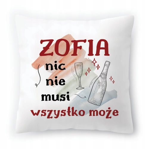 Poduszka Dla Zofii na Urodziny Imieniny na Prezent z Nadrukiem ze Zdjęciem