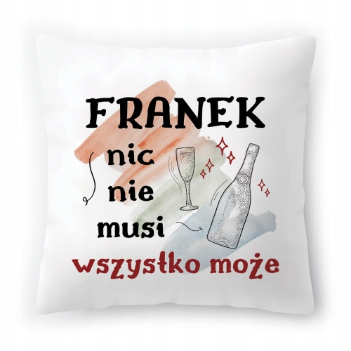 Poduszka Dla Franka na Urodziny na Prezent z Nadrukiem ze Zdjęciem