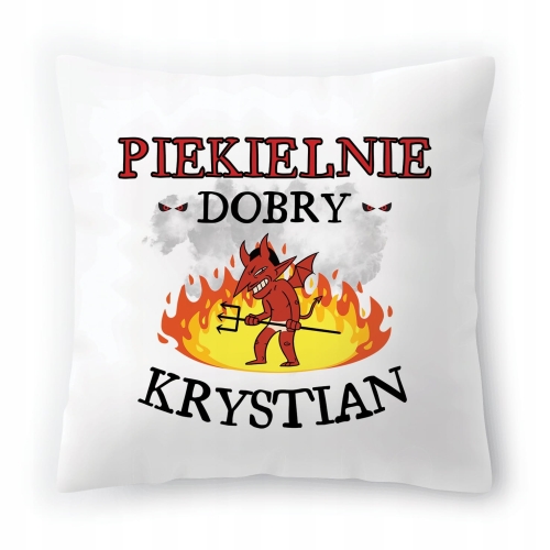 Poduszka Dla Krystiana na Urodziny na Prezent z Nadrukiem ze Zdjęciem