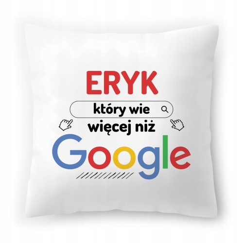 Poduszka Dla Eryka na Urodziny Imieniny na Prezent z Nadrukiem ze Zdjęciem