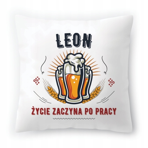 Poduszka Dla Leona na Urodziny Imieniny na Prezent z Nadrukiem ze Zdjęciem