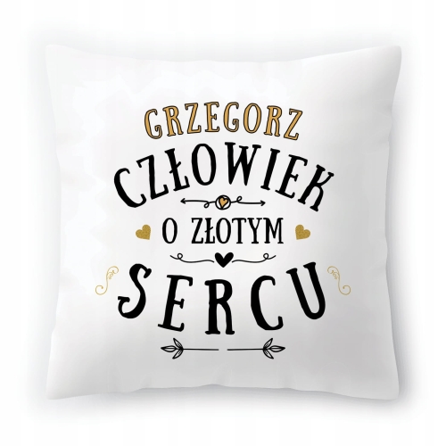 Poduszka Dla Grzegorza na Urodziny na Prezent z Nadrukiem ze Zdjęciem