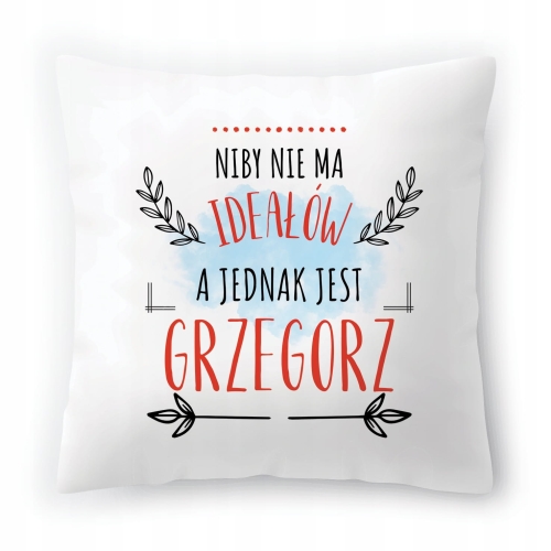 Poduszka Dla Grzegorza na Urodziny na Prezent z Nadrukiem ze Zdjęciem