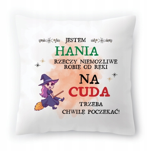 Poduszka Dla Hani na Urodziny Imieniny na Prezent z Nadrukiem ze Zdjęciem