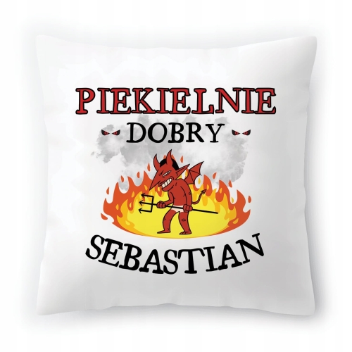 Poduszka Dla Sebastiana na Urodziny na Prezent z Nadrukiem ze Zdjęciem