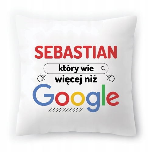 Poduszka Dla Sebastiana na Urodziny na Prezent z Nadrukiem ze Zdjęciem