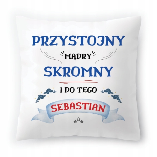 Poduszka Dla Sebastiana na Urodziny na Prezent z Nadrukiem ze Zdjęciem