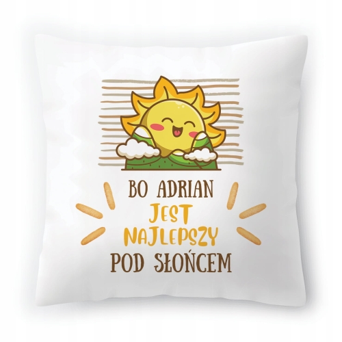 Poduszka Dla Adriana na Urodziny Imieniny Prezent z Nadrukiem ze Zdjęciem