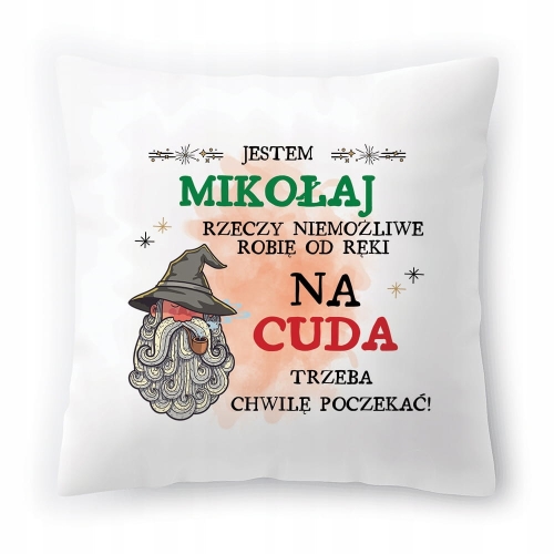 Poduszka Dla Mikołaja na Urodziny Imieniny Prezent z Nadrukiem ze Zdjęciem