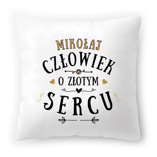 Poduszka Dla Mikołaja na Urodziny Imieniny Prezent z Nadrukiem ze Zdjęciem