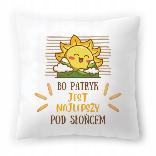 Poduszka Dla Patryka na Urodziny Imieniny Prezent z Nadrukiem ze Zdjęciem