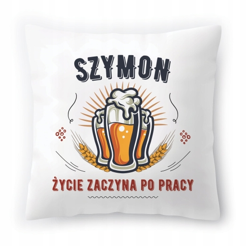 Poduszka Dla Szymona na Urodziny Imieniny Prezent z Nadrukiem ze Zdjęciem