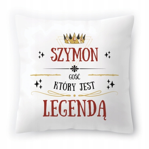 Poduszka Dla Szymona na Urodziny Imieniny Prezent z Nadrukiem ze Zdjęciem