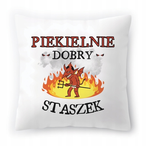 Poduszka Dla Staszka Stasia na Urodziny Prezent z Nadrukiem ze Zdjęciem