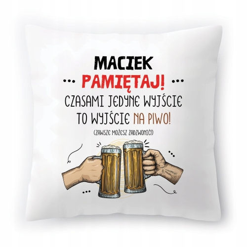 Poduszka Dla Maćka Urodziny Imieniny Prezent z Nadrukiem ze Zdjęciem