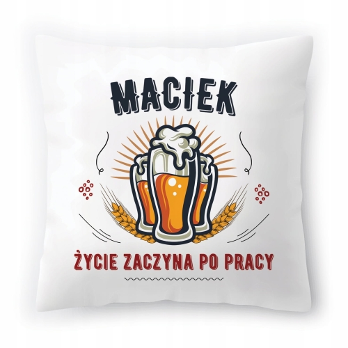 Poduszka Dla Maćka Urodziny Imieniny Prezent z Nadrukiem ze Zdjęciem