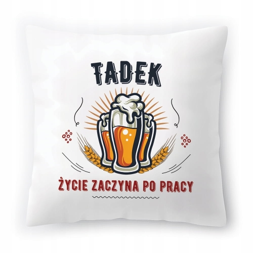 Poduszka Dla Tadka na Urodziny Imieniny Prezent z Nadrukiem ze Zdjęciem