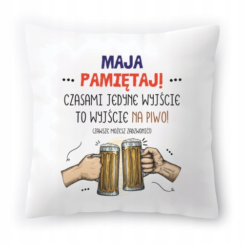 Poduszka Dla Mai Majki Prezent na Urodziny z Nadrukiem ze Zdjęciem