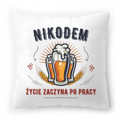 Poduszka Dla Nikodema na Imieniny Urodziny Prezent z Nadrukiem ze Zdjęciem