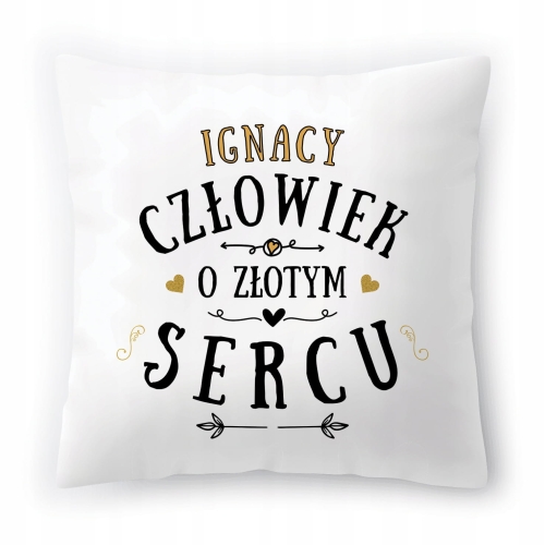 Poduszka Dla Ignacego na Imieniny Urodziny Prezent z Nadrukiem ze Zdjęciem