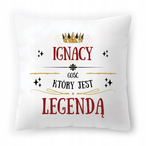 Poduszka Dla Ignacego na Imieniny Urodziny Prezent z Nadrukiem ze Zdjęciem