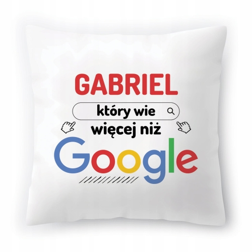 Poduszka Dla Gabriela Gabrysia na Urodziny Prezent z Nadrukiem ze Zdjęciem