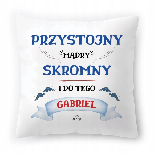 Poduszka Dla Gabriela Gabrysia na Urodziny Prezent z Nadrukiem ze Zdjęciem