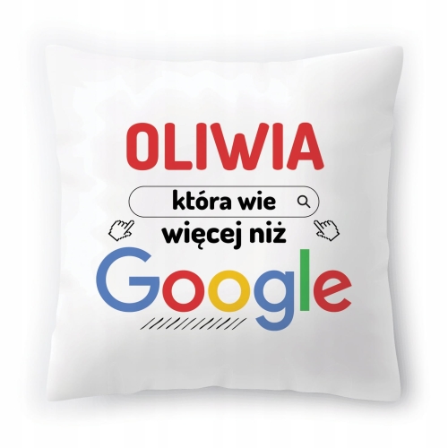 Poduszka Dla Oliwii na Urodziny Imieniny Prezent z Nadrukiem ze Zdjęciem