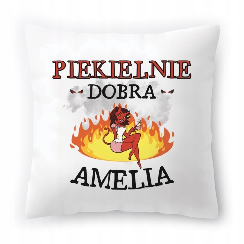 Poduszka Dla Amelii na Urodziny Imieniny Prezent z Nadrukiem ze Zdjęciem