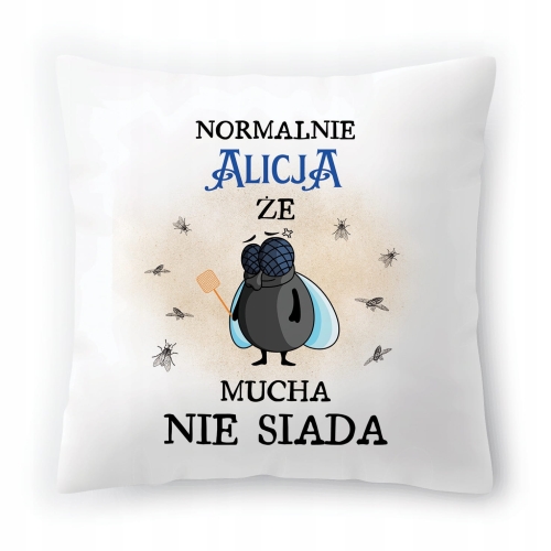 Poduszka Dla Alicji na Urodziny Imieniny Prezent z Nadrukiem ze Zdjęciem