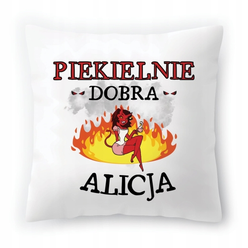 Poduszka Dla Alicji na Urodziny Imieniny Prezent z Nadrukiem ze Zdjęciem