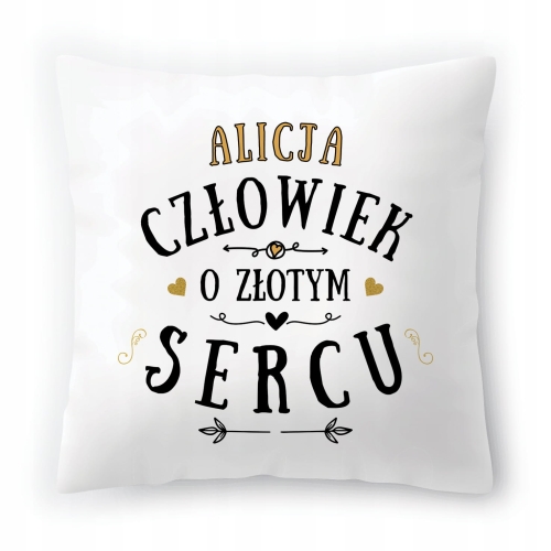 Poduszka Dla Alicji na Urodziny Imieniny Prezent z Nadrukiem ze Zdjęciem