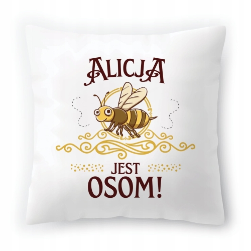 Poduszka Dla Alicji na Urodziny Imieniny Prezent z Nadrukiem ze Zdjęciem