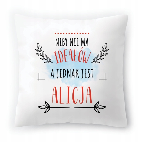 Poduszka Dla Alicji na Urodziny Imieniny Prezent z Nadrukiem ze Zdjęciem