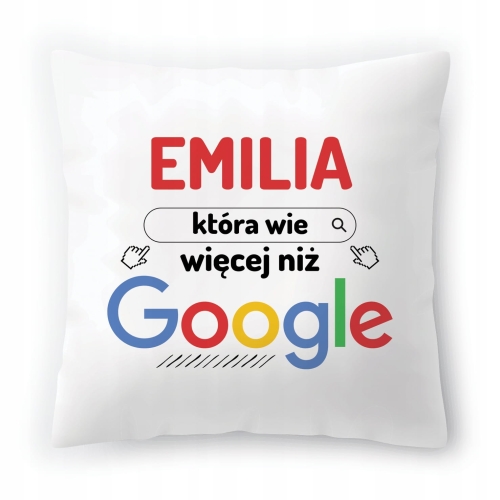 Poduszka Dla Emilii na Urodziny Imieniny Prezent z Nadrukiem ze Zdjęciem
