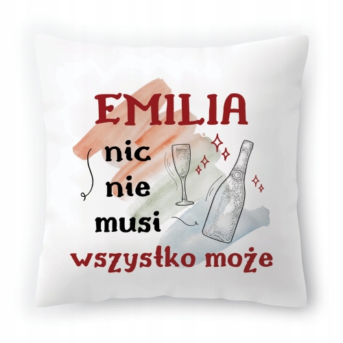 Poduszka Dla Emilii na Urodziny Imieniny Prezent z Nadrukiem ze Zdjęciem