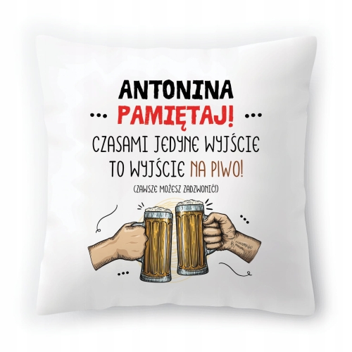 Poduszka Dla Antoniny na Urodziny na Prezent z Nadrukiem ze Zdjęciem