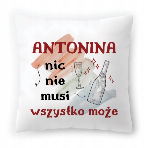 Poduszka Dla Antoniny na Urodziny na Prezent z Nadrukiem ze Zdjęciem