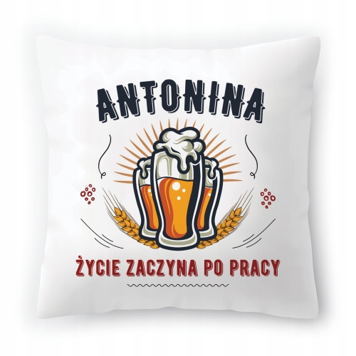 Poduszka Dla Antoniny na Urodziny na Prezent z Nadrukiem ze Zdjęciem
