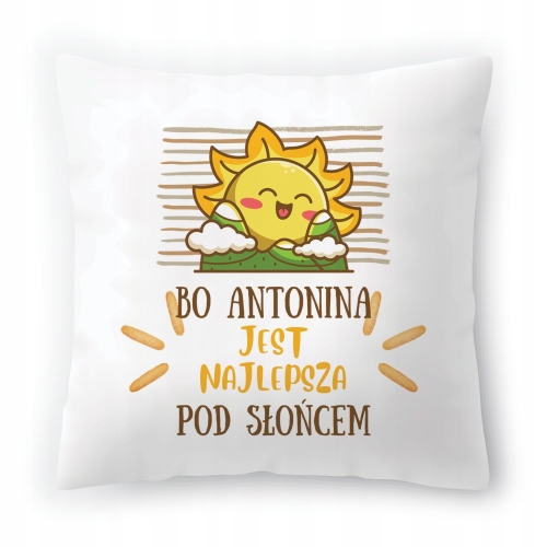 Poduszka Dla Antoniny na Urodziny na Prezent z Nadrukiem ze Zdjęciem