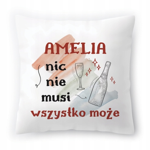 Poduszka Dla Amelii na Urodziny Imieniny Prezent z Nadrukiem ze Zdjęciem