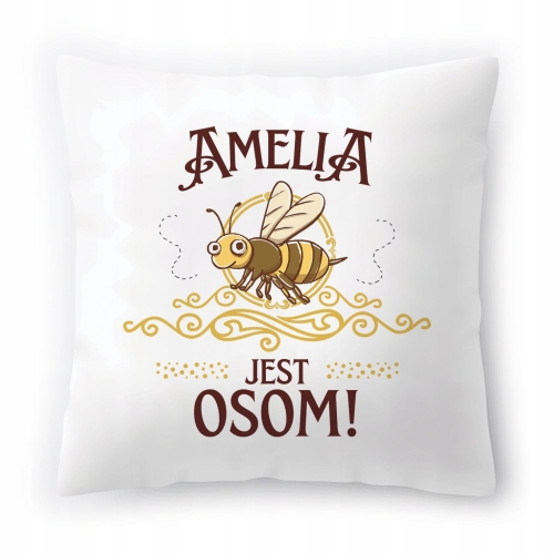 Poduszka Dla Amelii na Urodziny Imieniny Prezent z Nadrukiem ze Zdjęciem