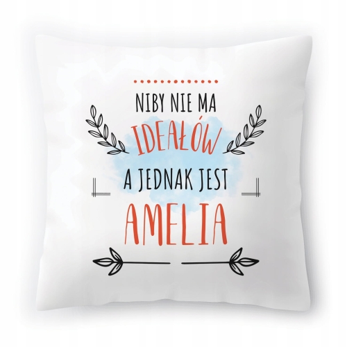 Poduszka Dla Amelii na Urodziny Imieniny Prezent z Nadrukiem ze Zdjęciem