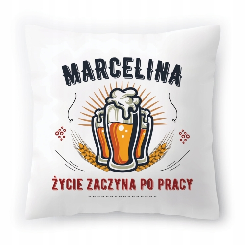 Poduszka Dla Marceliny na Urodziny na Prezent z Nadrukiem ze Zdjęciem